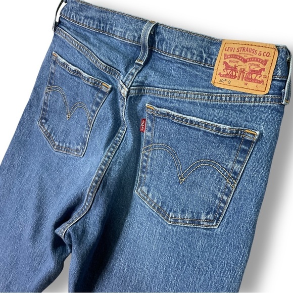 Levi's 501 S Jeans Sz 29 Skinny Button Fly Classic Denim - Picture 10 of 14